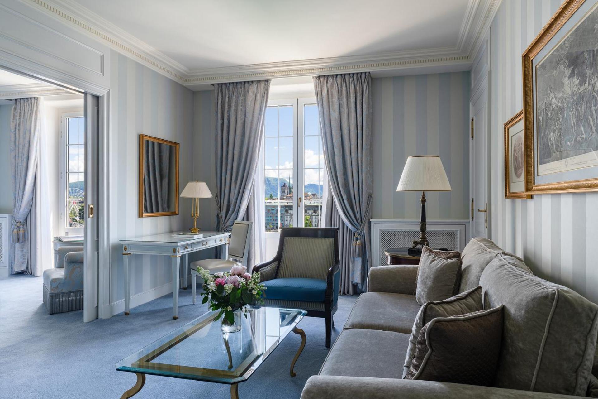 Four Seasons Hotel Des Bergues Ginevra Camera foto